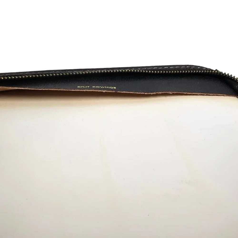 60S - 70S A.M.T. monogrammed black Split Cowhide Portfolio Folder